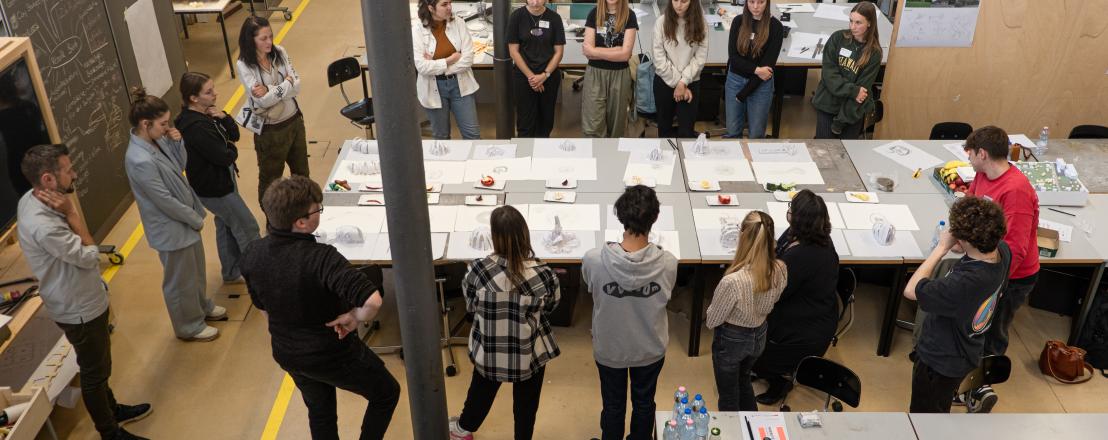 Presentation of the workshop results in the Architecture atelier at the Master Taster Day Architecture