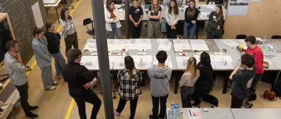 Presentation of the workshop results in the Architecture atelier at the Master Taster Day Architecture